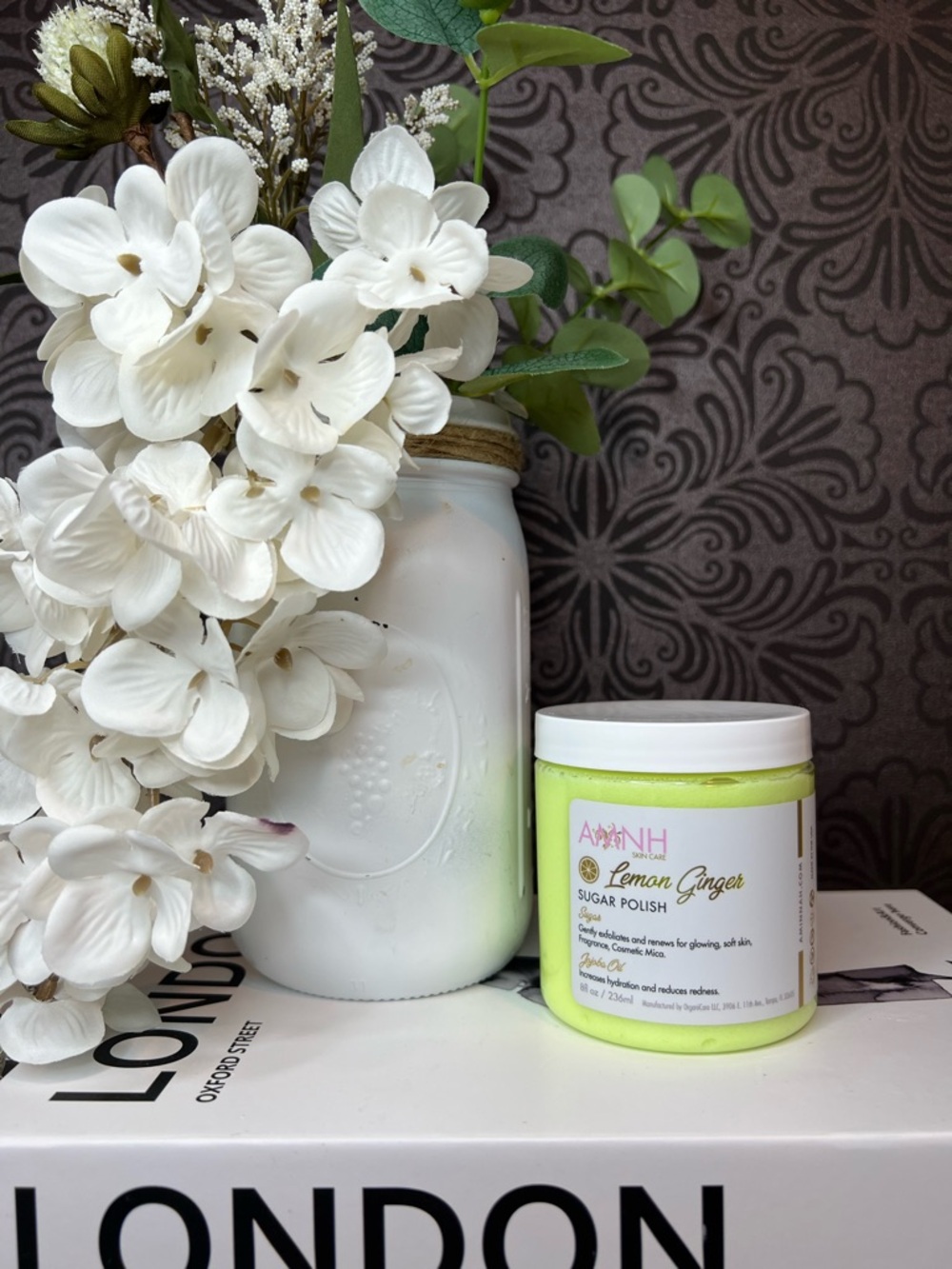 Lemon Ginger Sugar Polish - Exfoliating Scrub 8oz - Picture 2 of 2